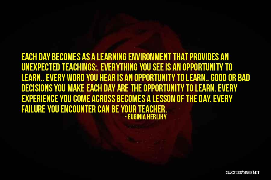 A Bad Experience Quotes By Euginia Herlihy A Bad Experience Quotes By Euginia Herlihy