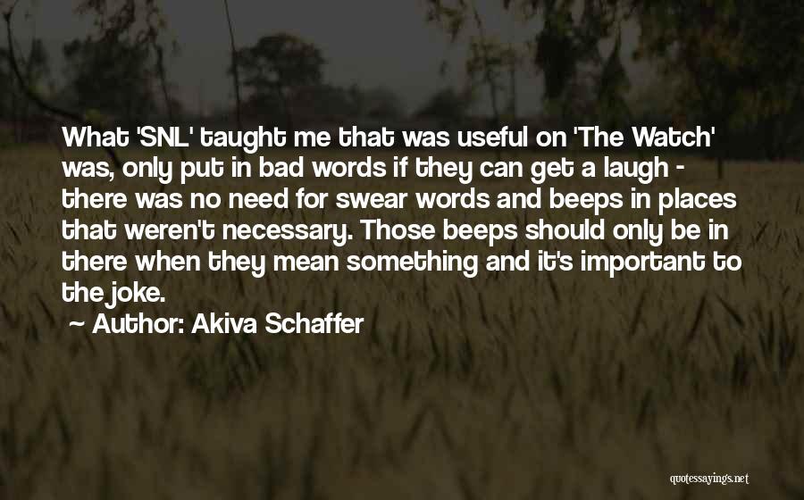 A Bad Joke Quotes By Akiva Schaffer