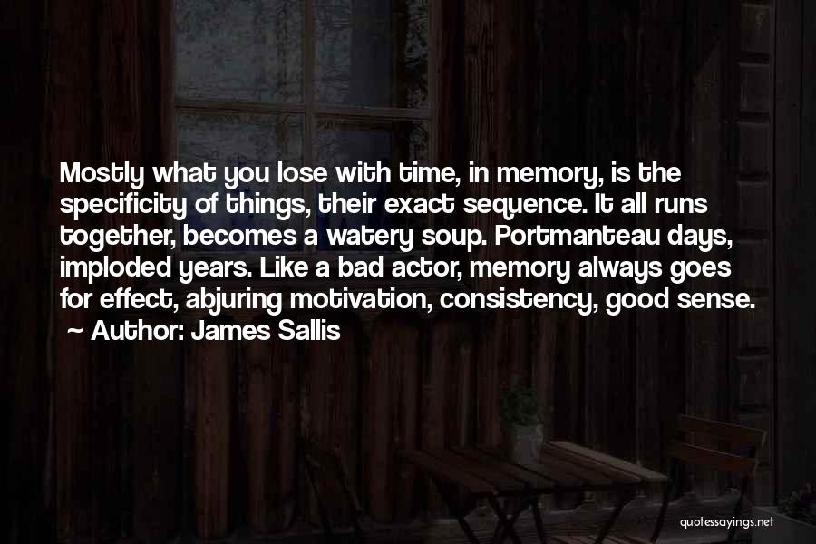 A Bad Memory Quotes By James Sallis