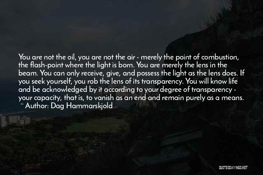 A Beam Of Light Quotes By Dag Hammarskjold