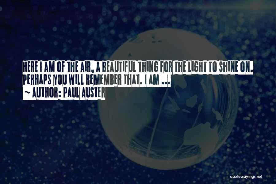 A Beautiful City Quotes By Paul Auster