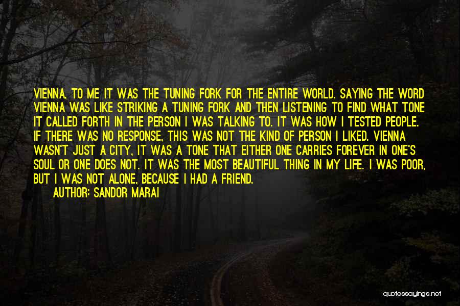 A Beautiful City Quotes By Sandor Marai