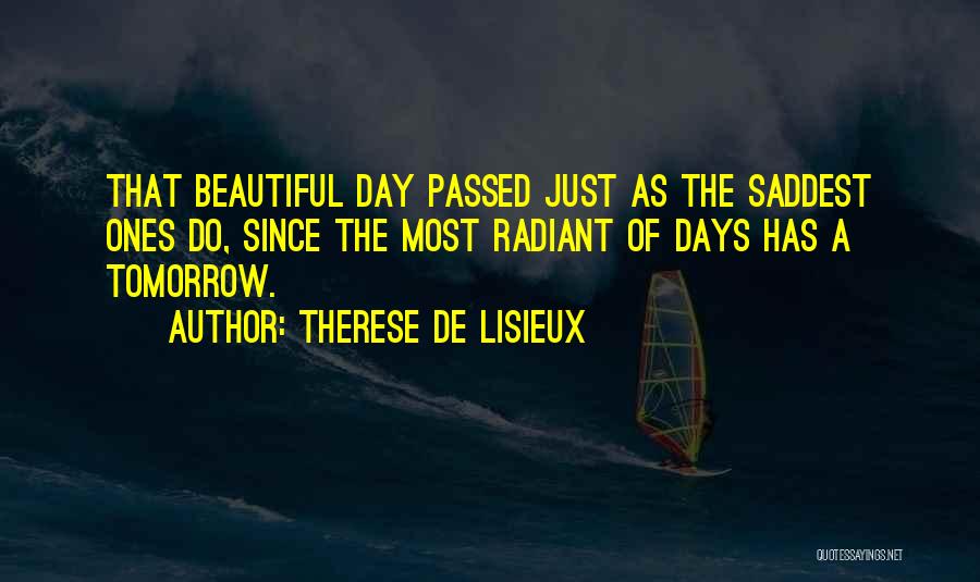 A Beautiful Day Quotes By Therese De Lisieux