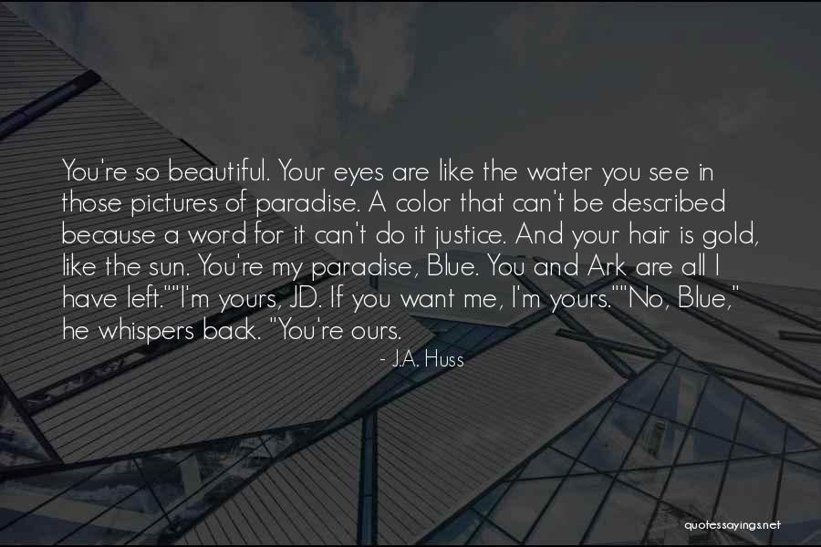 A Beautiful Eyes Quotes By J.A. Huss