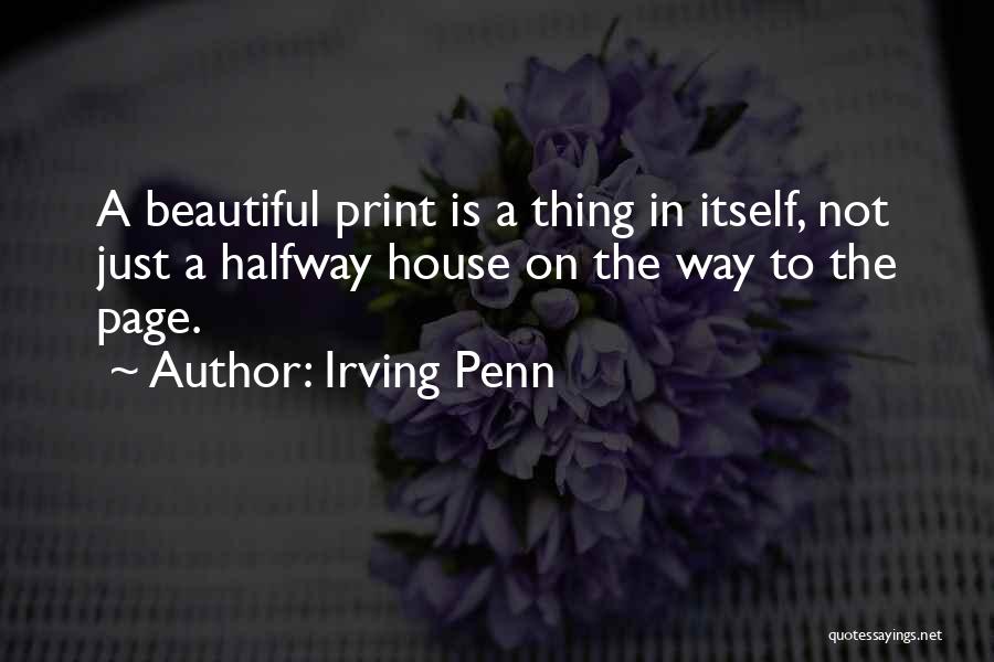 A Beautiful House Quotes By Irving Penn