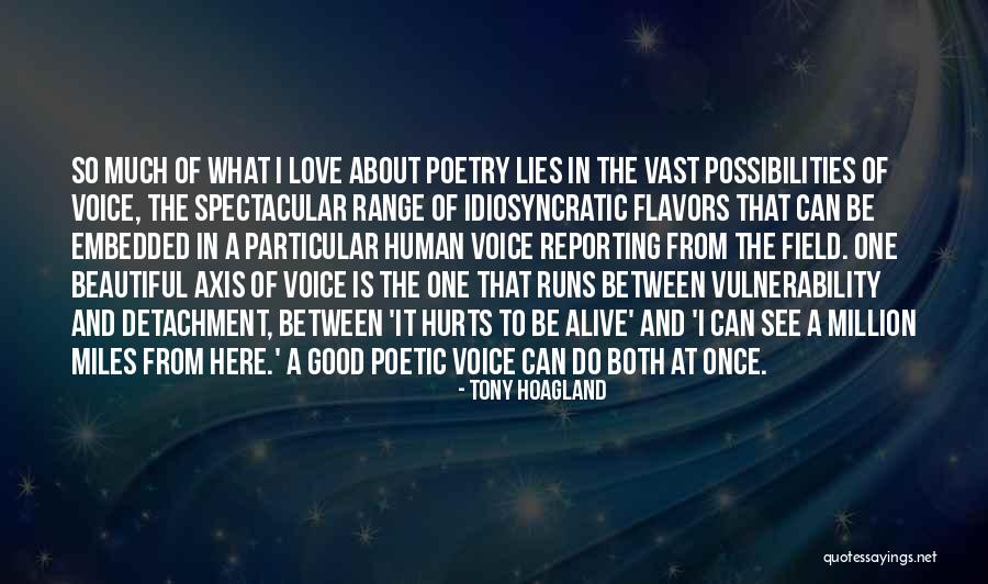 A Beautiful Voice Quotes By Tony Hoagland