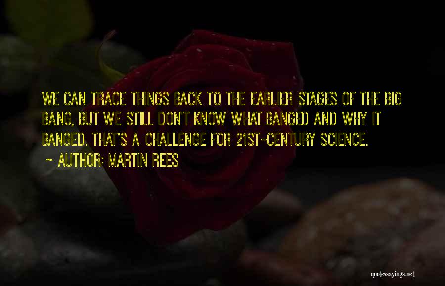 A Big Challenge Quotes By Martin Rees