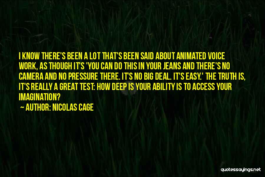 A Big Test Quotes By Nicolas Cage