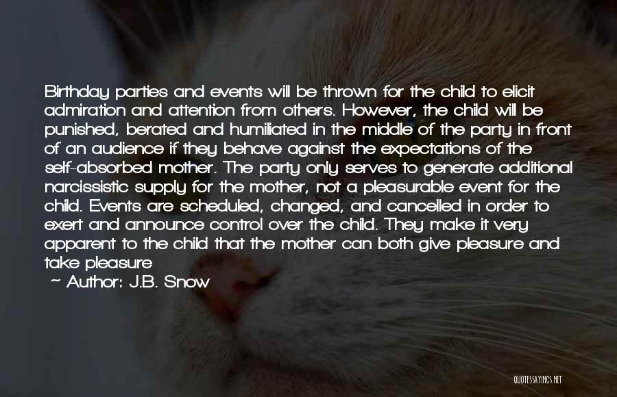 A Birthday Party Quotes By J.B. Snow