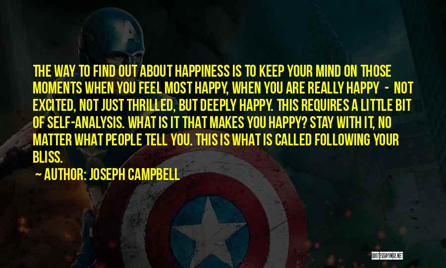 A Bit Of Happiness Quotes By Joseph Campbell