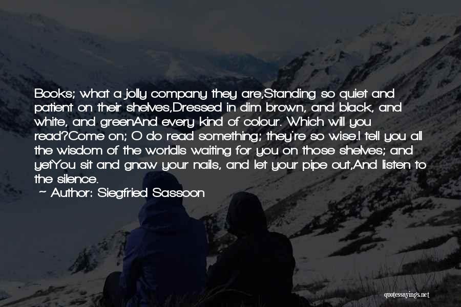 A Black And White World Quotes By Siegfried Sassoon