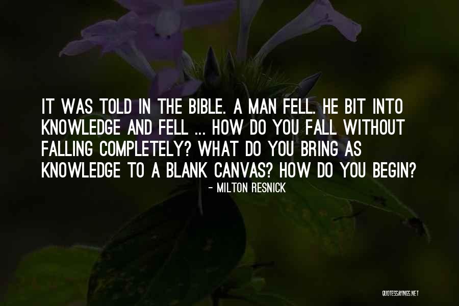 A Blank Canvas Quotes By Milton Resnick A Blank Canvas Quotes By Milton Resnick