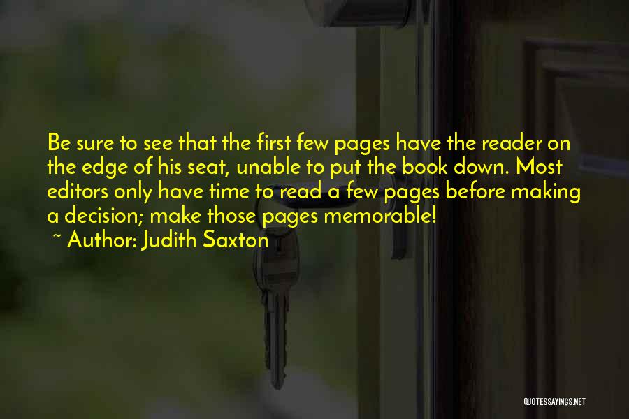 A Book Reader Quotes By Judith Saxton