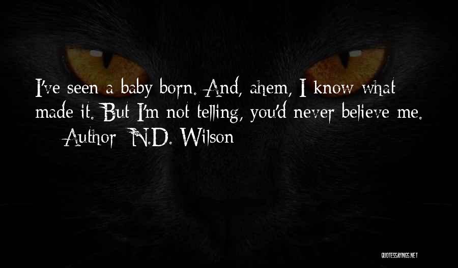 A Born Baby Quotes By N.D. Wilson