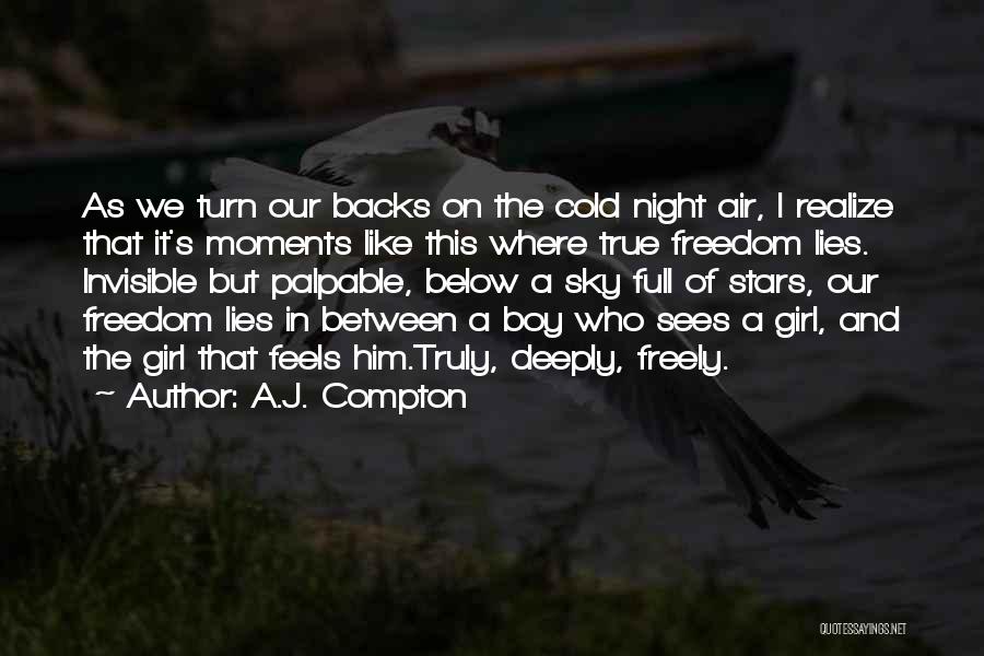 A Boy And Girl In Love Quotes By A.J. Compton