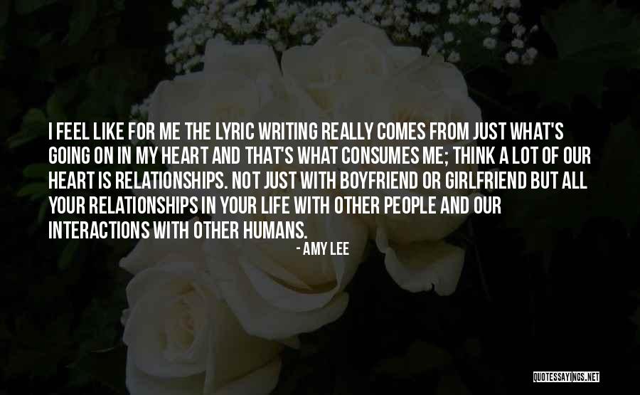 A Boyfriend And Girlfriend Quotes By Amy Lee