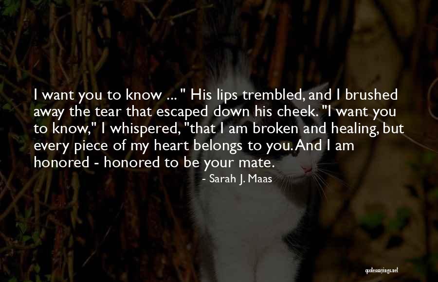 A Broken Heart Healing Quotes By Sarah J. Maas