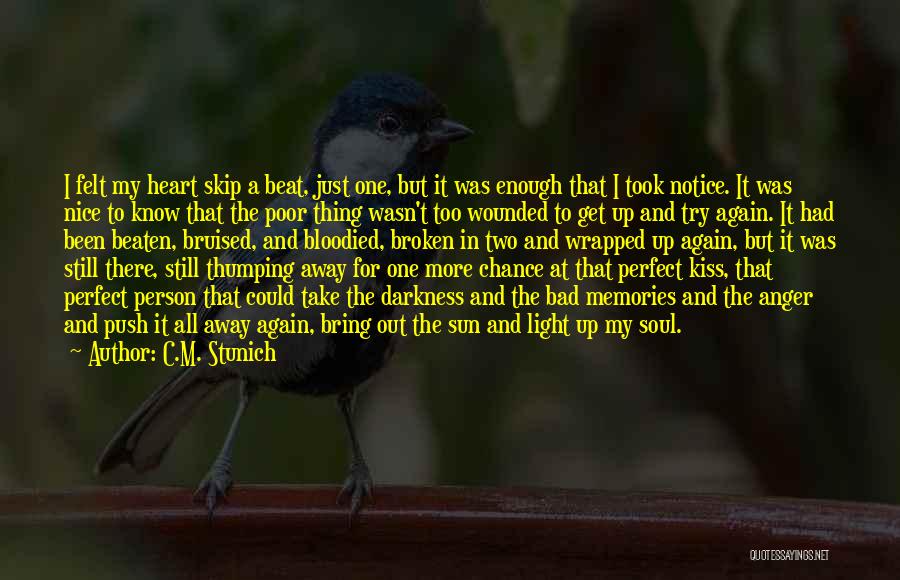 A Bruised Heart Quotes By C.M. Stunich