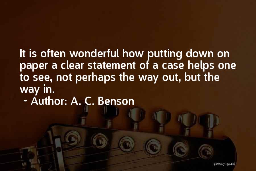 A. C. Benson Quotes 1870498