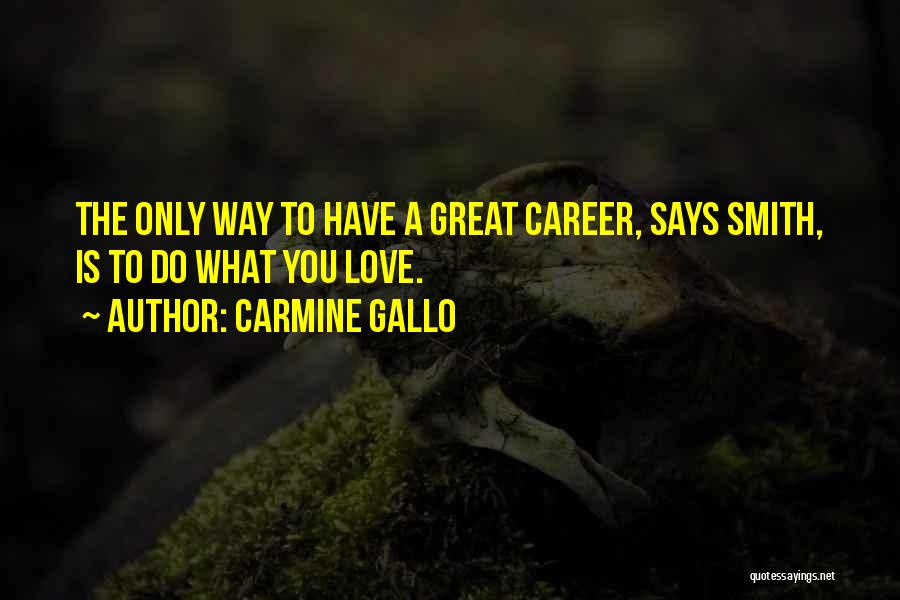 A Career You Love Quotes By Carmine Gallo