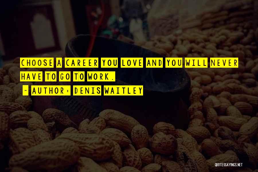 A Career You Love Quotes By Denis Waitley