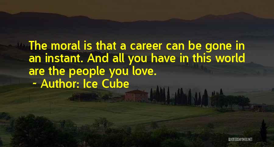 A Career You Love Quotes By Ice Cube