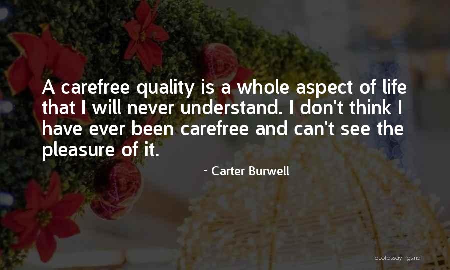 A Carefree Life Quotes By Carter Burwell A Carefree Life Quotes By Carter Burwell