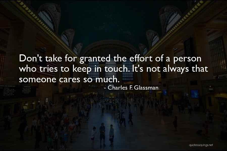 A Caring Person Quotes By Charles F. Glassman A Caring Person Quotes By Charles F. Glassman