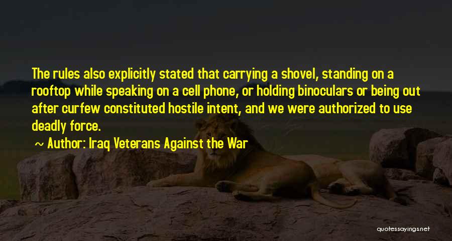 A Cell Phone Quotes By Iraq Veterans Against The War