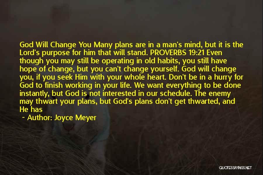 A Change Of Plans Quotes By Joyce Meyer