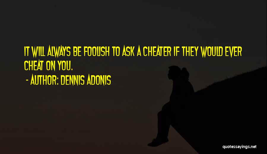 A Cheater Quotes By Dennis Adonis