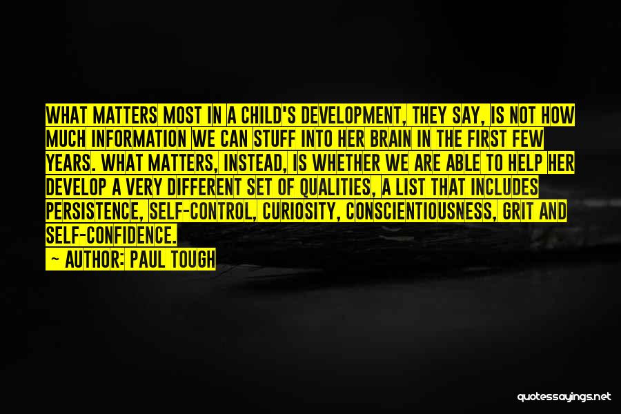 A Child's Education Quotes By Paul Tough