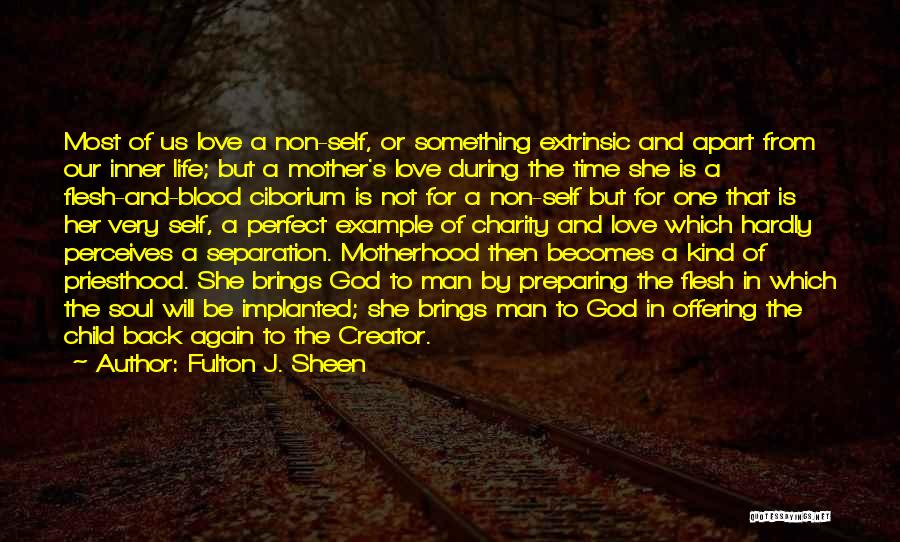 A Child's Love For Mother Quotes By Fulton J. Sheen