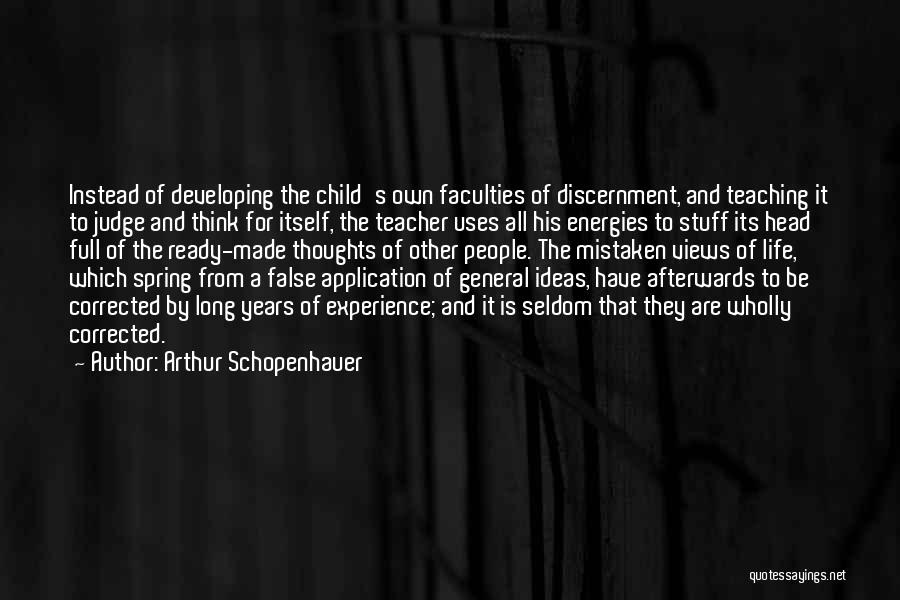 A Child's Thoughts Quotes By Arthur Schopenhauer