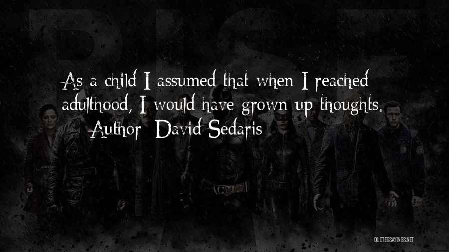 A Child's Thoughts Quotes By David Sedaris