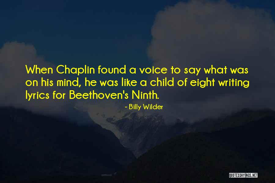A Child's Voice Quotes By Billy Wilder A Child's Voice Quotes By Billy Wilder