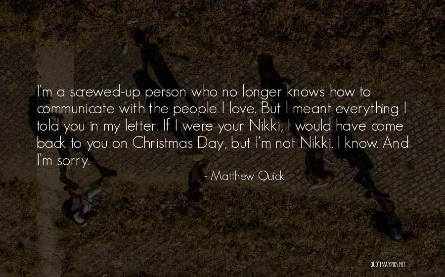 A Christmas Letter Quotes By Matthew Quick A Christmas Letter Quotes By Matthew Quick
