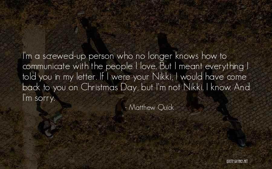 A Christmas Letter Quotes By Matthew Quick