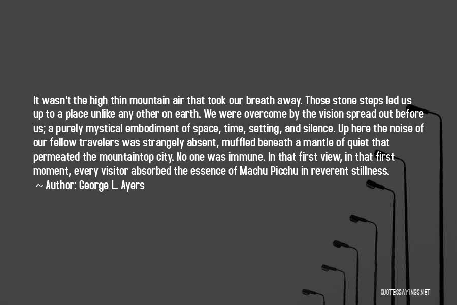 A City View Quotes By George L. Ayers