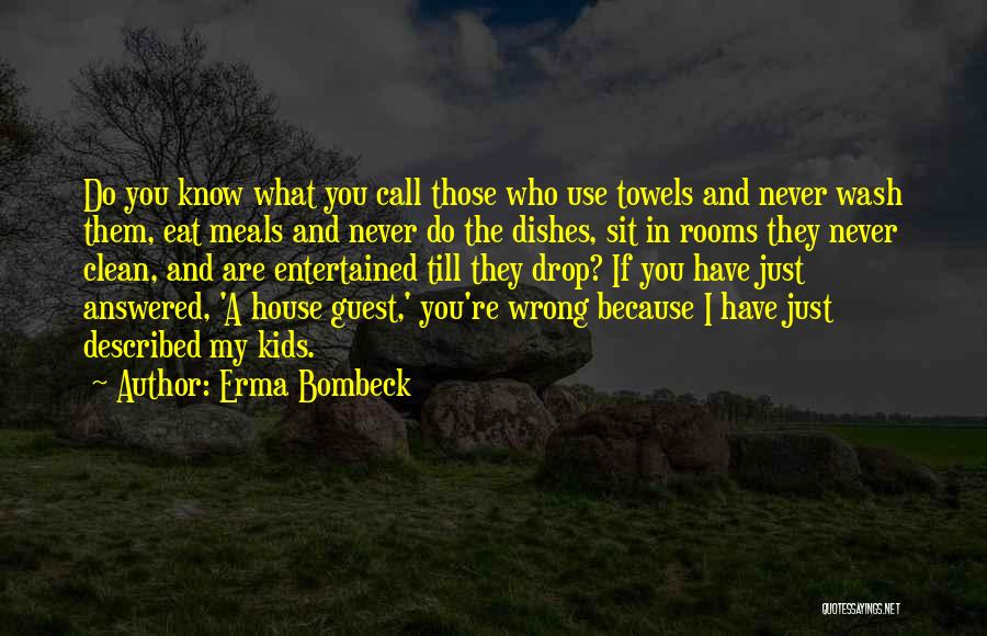 A Clean House Quotes By Erma Bombeck