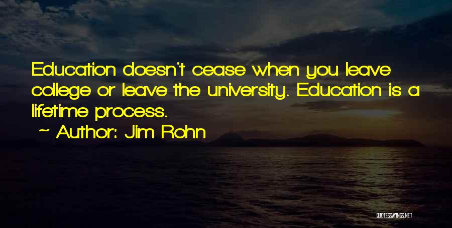 A College Education Quotes By Jim Rohn