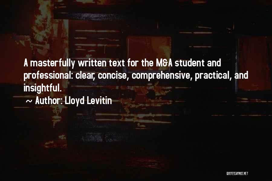 A Concise Quotes By Lloyd Levitin