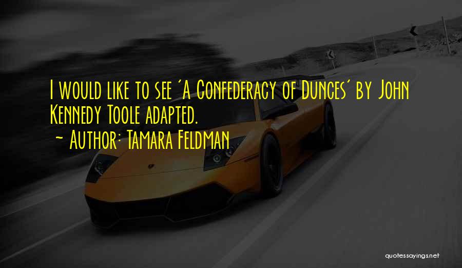 A Confederacy Of Dunces Quotes By Tamara Feldman