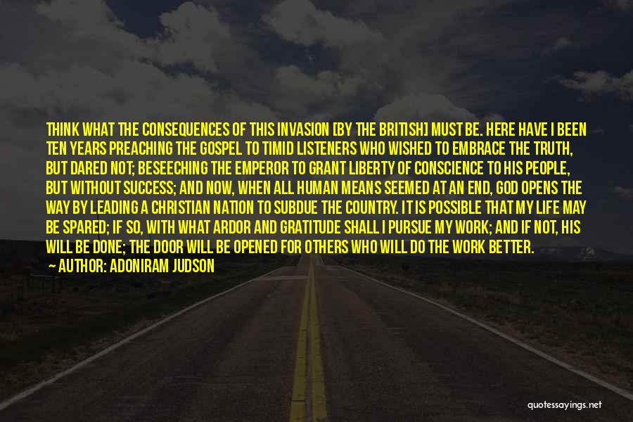 A Country Without God Quotes By Adoniram Judson