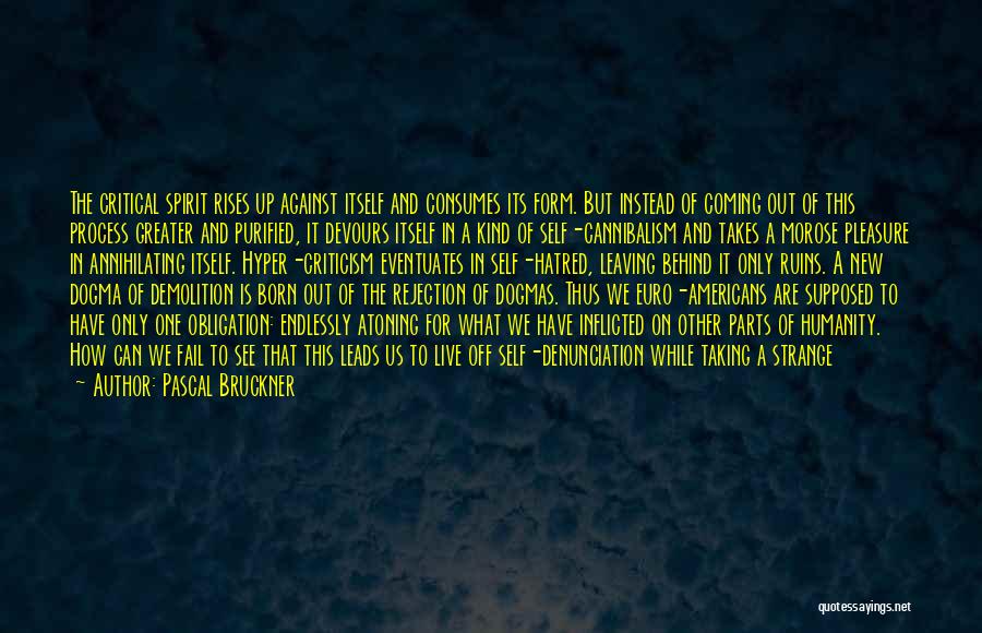 A Critical Spirit Quotes By Pascal Bruckner
