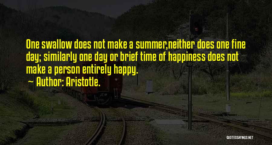 A Day Of Happiness Quotes By Aristotle.