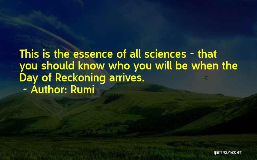 A Day Of Reckoning Quotes By Rumi