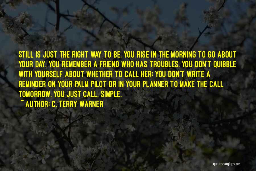 A Day To Remember Quotes By C. Terry Warner