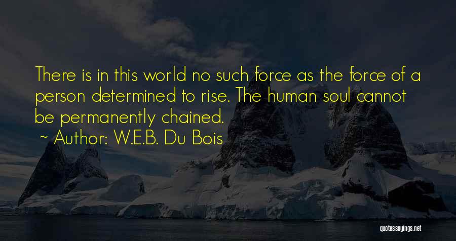 A Determined Soul Quotes By W.E.B. Du Bois