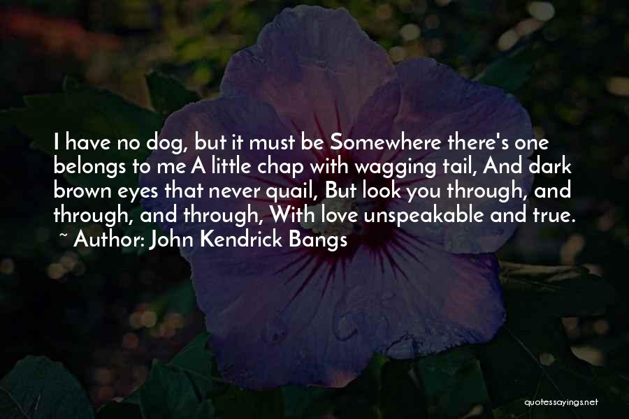 A Dog's Eyes Quotes By John Kendrick Bangs